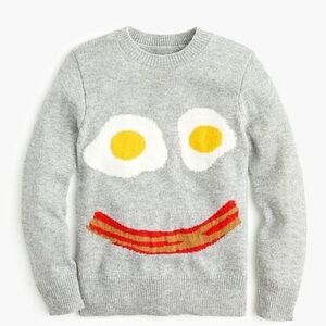 Crewcuts bacon and eggs sweater size small